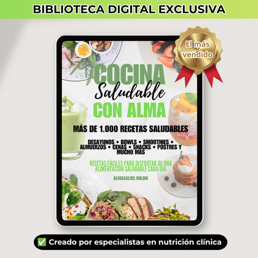 + DE 1.000 RECETAS SALUDABLES + 20 BONOS PREMIUM 🎁